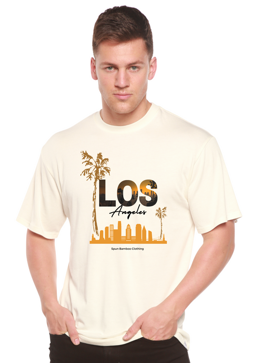 Camiseta gráfica unisex de manga corta Los Angeles de viscosa de bambú/algodón orgánico