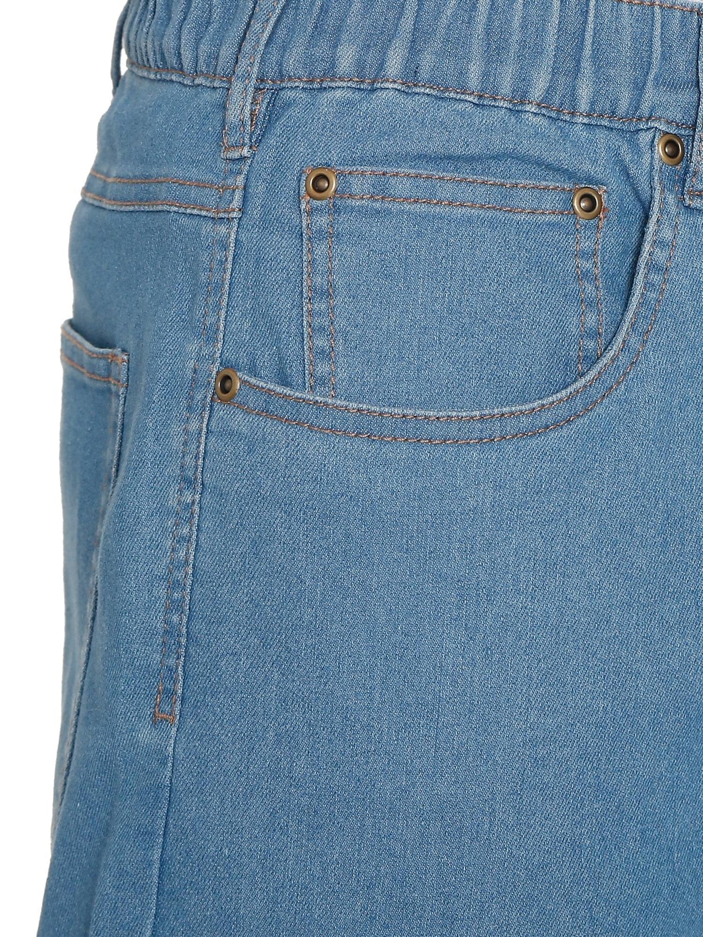 Vaqueros ligeros informales de hombre con cintura elástica – Pantalones vaqueros y de sarga de corte fácil
