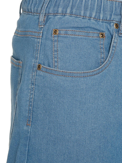 Vaqueros ligeros informales de hombre con cintura elástica – Pantalones vaqueros y de sarga de corte fácil