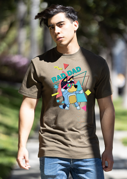 Camiseta gráfica de manga corta para hombre Rad Dad Bluey de bambú