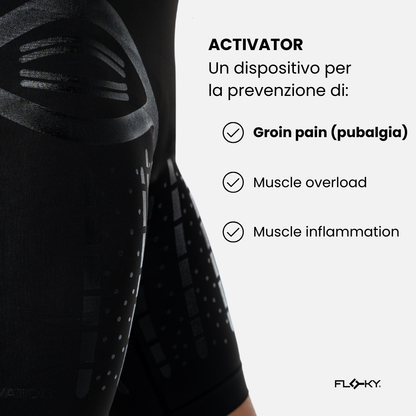 Shorts ACTIVATOR en blanco y negro para mayor comodidad y recuperación