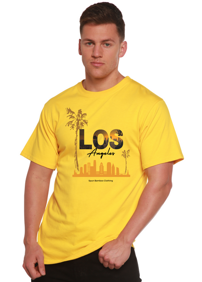 Camiseta gráfica unisex de manga corta Los Angeles de viscosa de bambú/algodón orgánico