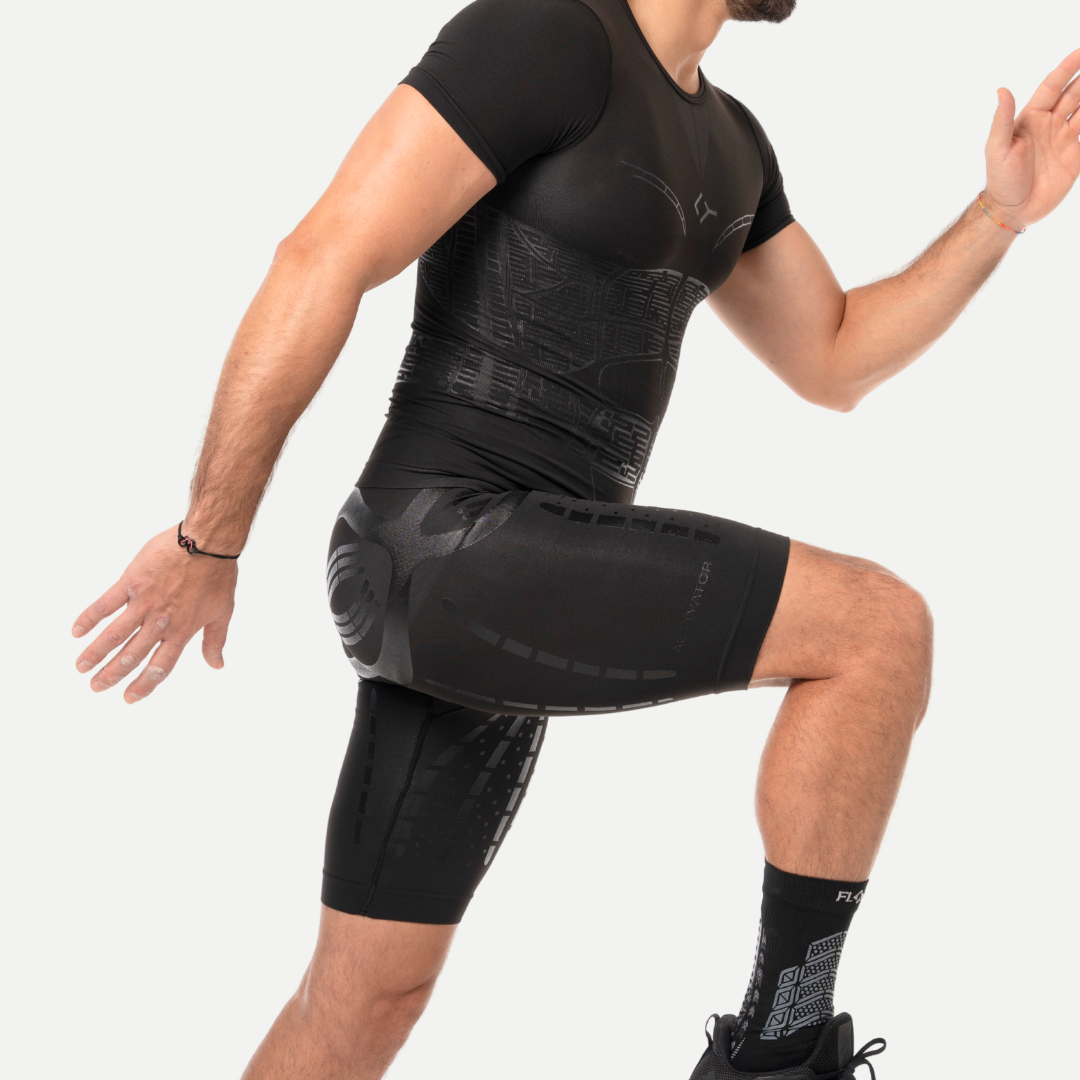 Black and White ACTIVATOR Shorts For Comfort And Recovery