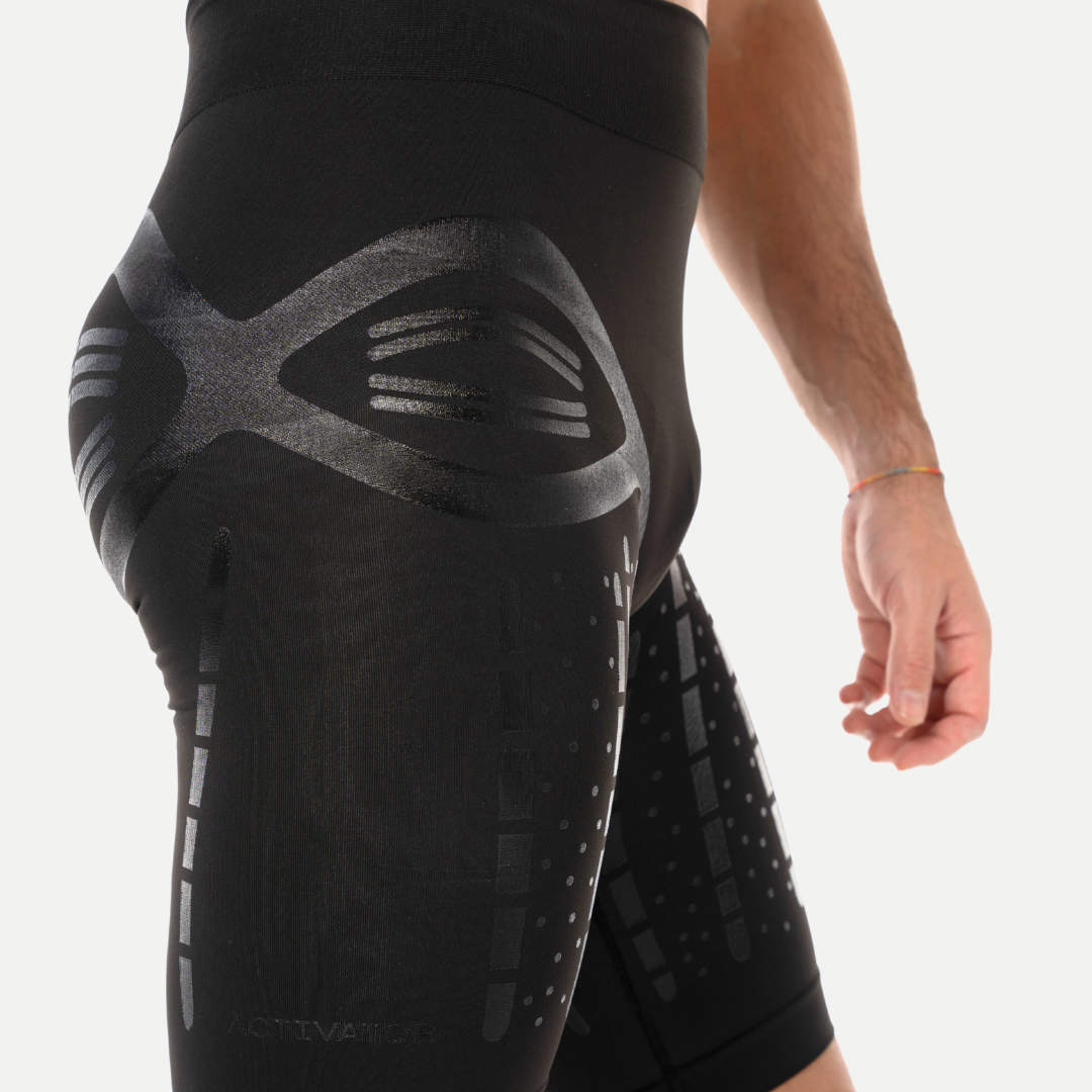 Black and White ACTIVATOR Shorts For Comfort And Recovery