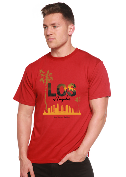 Camiseta gráfica unisex de manga corta Los Angeles de viscosa de bambú/algodón orgánico