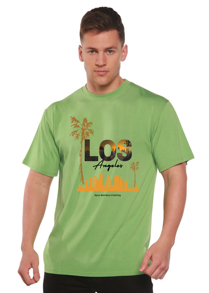 Camiseta gráfica unisex de manga corta Los Angeles de viscosa de bambú/algodón orgánico