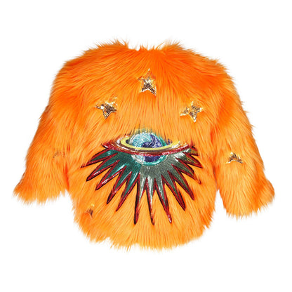 Chaqueta de piel sintética naranja Planet Queen