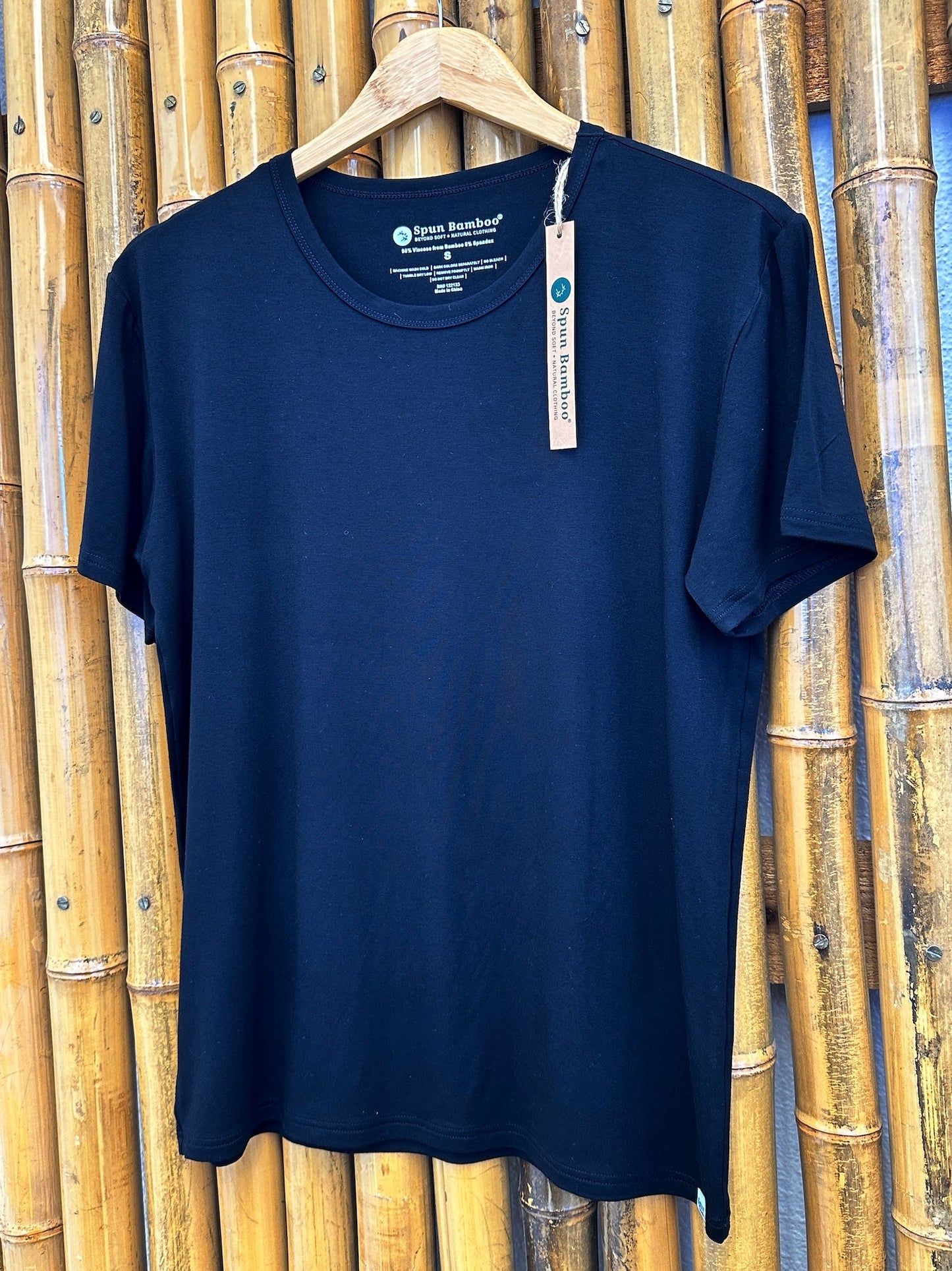 Camiseta de manga corta de bambú suave para hombre