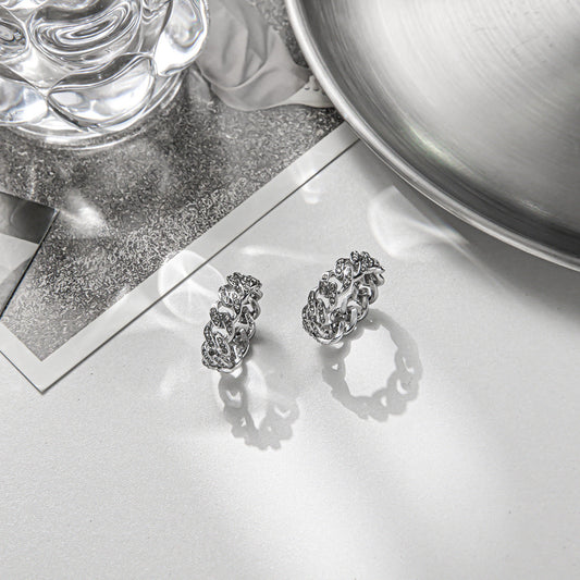 レディース&メンズ キューバンスタイル ヒップホップ パンク カップルリング