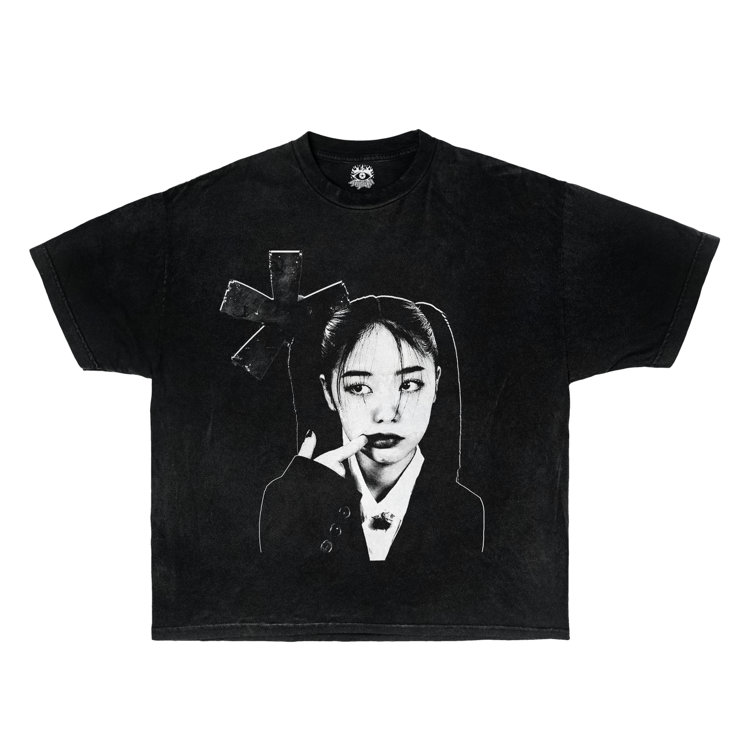 Camiseta de streetwear Opium Attitude de manga corta de algodón, estampada con DTG, 180 GSM