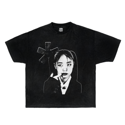 Camiseta de streetwear Opium Attitude de manga corta de algodón, estampada con DTG, 180 GSM