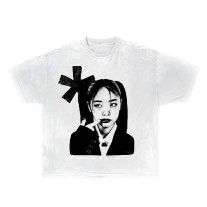 Camiseta de streetwear Opium Attitude de manga corta de algodón, estampada con DTG, 180 GSM