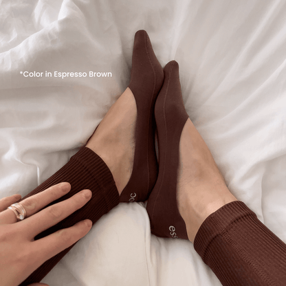 Calcetines de algodón unisex invisibles, paquete de 3 | Beige almendra