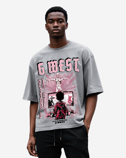 G West Game of G Baby Blue Black Camiseta Oversize Hombre