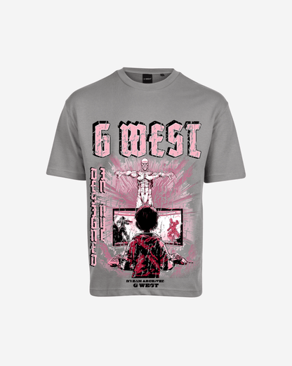 G West Game of G Baby Blue Black Camiseta Oversize Hombre
