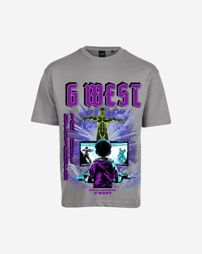 G West Game of G Baby Blue Black Camiseta Oversize Hombre
