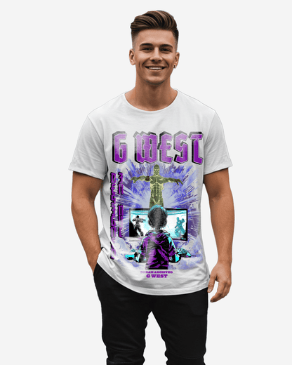 G West Game of G Baby Blue Black Camiseta Oversize Hombre