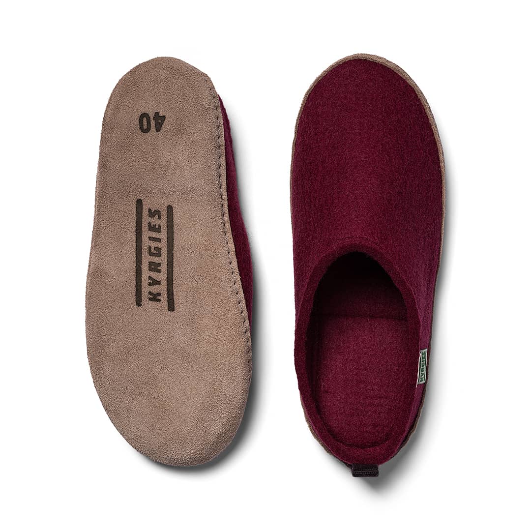 Kyrgies Pantuflas Cómodas de Lana para Interiores