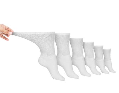 Calcetines de algodón para diabéticos, estilo tripulación, para hombre (6 pares)