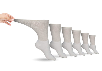 Calcetines de algodón para diabéticos, estilo tripulación, para hombre (6 pares)