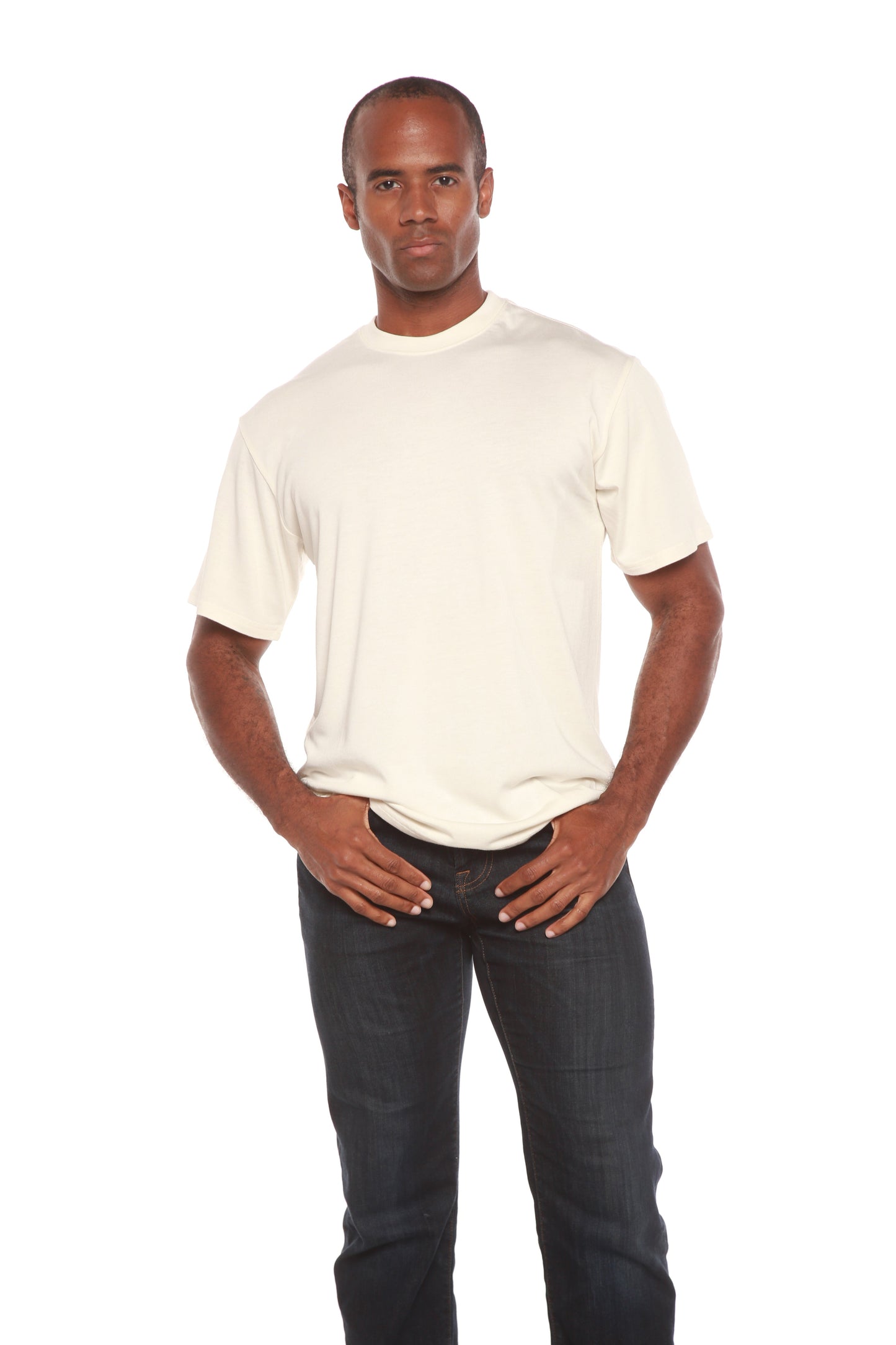 La camiseta de manga corta original para hombre de bambú de viscosa/algodón orgánico - Corte clásico